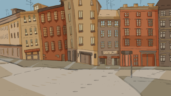 Heinrichplatz aus dem Animationsfilm Anarchia